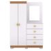 Comoda Roupeiro Espelho 120 cm 2 Portas 20034 Branco Camarim VLR