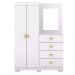 Comoda Roupeiro Espelho 120 cm 2 Portas 20034 Branco Camarim VLR