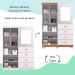 Comoda Roupeiro Espelho 120 cm 2 Portas 20034 Branco Camarim VLR