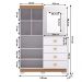 Comoda Roupeiro Espelho 120 cm 2 Portas 20034 Branco Camarim VLR