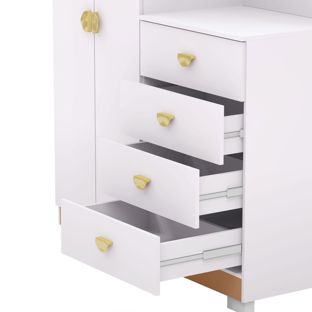 Comoda Roupeiro Espelho 120 cm 2 Portas 20034 Branco Camarim VLR