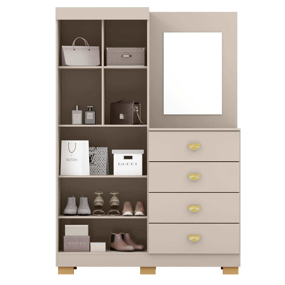 Comoda Roupeiro Espelho 120 cm 2 Portas 20034 Fend VLR