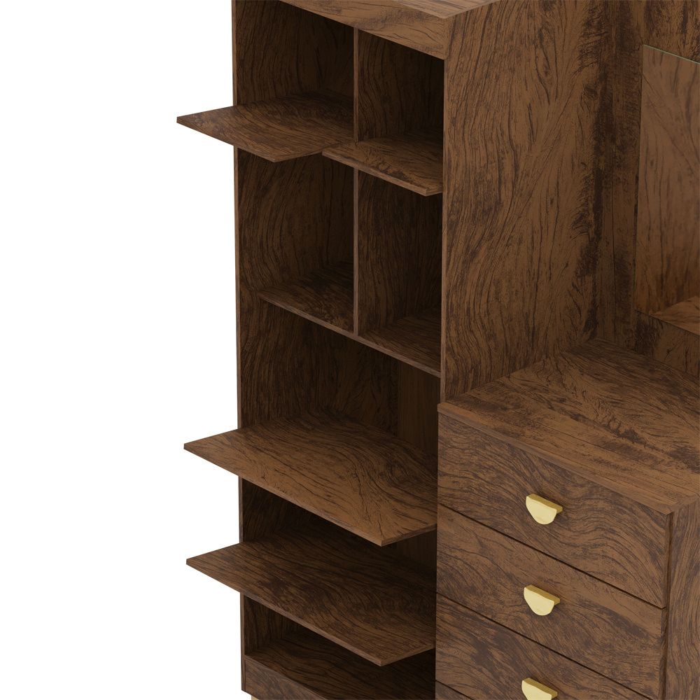 Comoda Roupeiro Espelho 120 cm 2 Portas 20034 Imbuia VLR