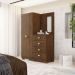 Comoda Roupeiro Espelho 120 cm 2 Portas 20034 Imbuia VLR
