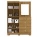 Comoda Roupeiro Espelho 120 cm 2 Portas 20034 Nature VLR