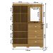 Comoda Roupeiro Espelho 120 cm 2 Portas 20034 Nature VLR