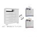 Comoda Sapateira 1P 4G 84 cm Moden 2258 Branco Flex INCP