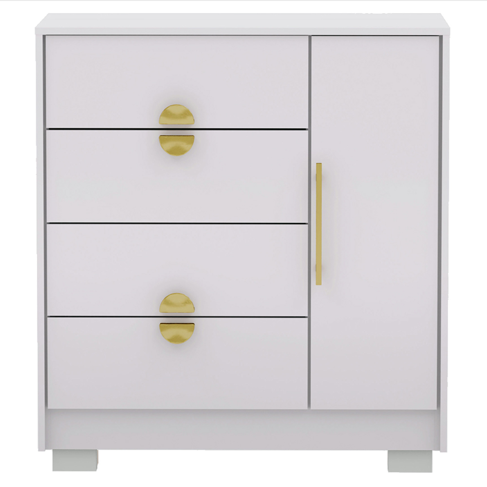 Comoda Sapateira 4 Gavetas 1P 93 cm 20033 Branco Camarim VLR
