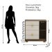 Comoda Sapateira 4 Gavetas 1P 93 cm 20033 Imbuia Fendi VLR