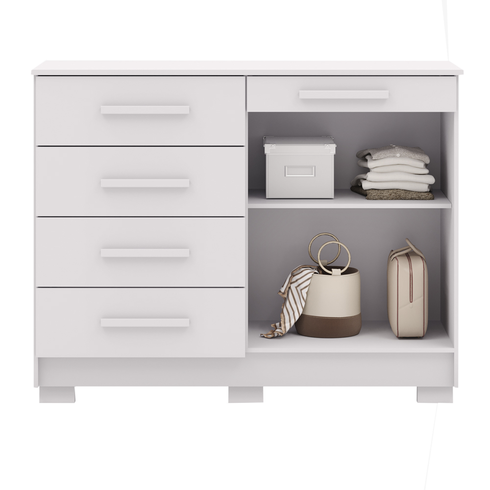 Comoda Sapateira 5G 2P 122 cm SIRI 20019 Branco VLR