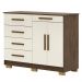 Comoda Sapateira 5G 2P 122 cm SIRI 20019 Imbuia Champanhe VLR