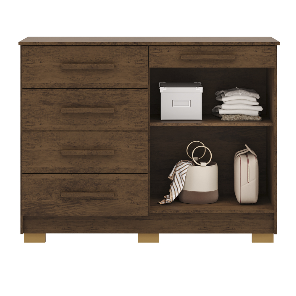 Comoda Sapateira 5G 2P 122 cm SIRI 20019 Imbuia VLR