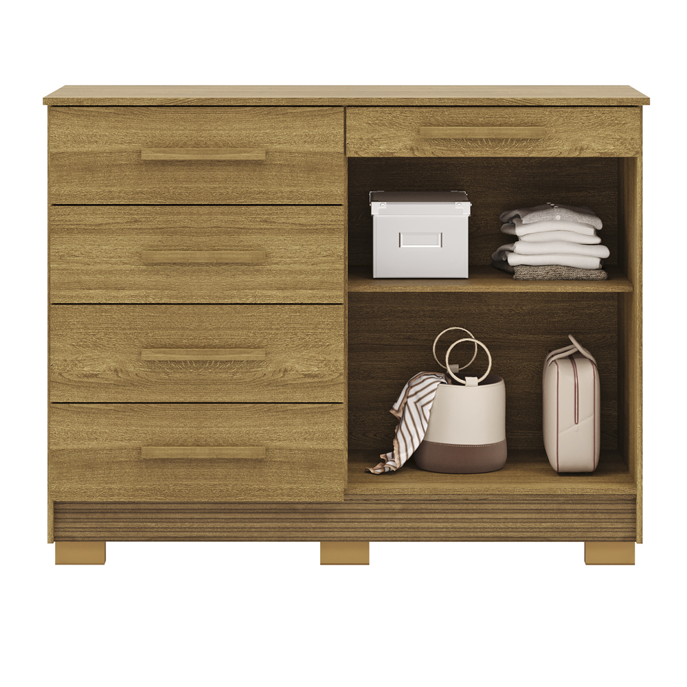 Comoda Sapateira 5G 2P 122 cm SIRI 20019 Nature VLR