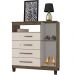Comoda Sapateira Cannes 1 Porta 4 Gav Teka Champanhe INC Milani Store