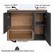 Conjunto Gabinete Suspenso 80 cm Com Cuba BL9220 Mell Grafite FAEM
