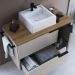 Conjunto Gabinete com Cuba e Espelheira 80cm Mel Arenas PRODDY