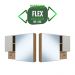 Conjunto Gabinete com Cuba e Espelheira 80cm Mel Branco Arenas PRODDY