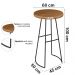 Conjunto Mesa Bistro Bar 2 Banquetas Encosto Aurum Peroba Preto Dhom