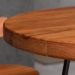 Conjunto Mesa Bistro Bar 2 Banquetas Encosto Aurum Peroba Preto Dhom
