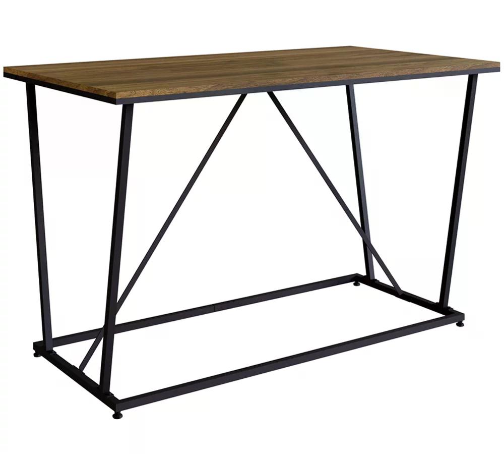 Conjunto Mesa De Jantar 4 Banquetas Baixa Preto Noce Oro PP