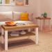 Conjunto Mesa de Centro e Apoio MCA45 Carvalho Off White ARLY