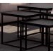 Conjunto Mesas De Centro Aço 04 Peças Preto Milani Store