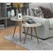 Conjunto com 2 Mesas Laterais  Redonda Bia Off White