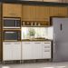 Cozinha 5 Peças Balcão Tampo 270 cm Cria Freijo Ripado Off White PLN