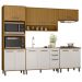 Cozinha 5 Pecas Balcao Pia 270 cm Cria Freijo Ripado Off White PLN