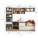 Cozinha 5 Pecas Balcao Tampo 258 cm Etti Carvalho Oak Off White PLN