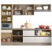 Cozinha 5 Pecas Balcao Tampo 258 cm Etti Carvalho Oak Off White PLN