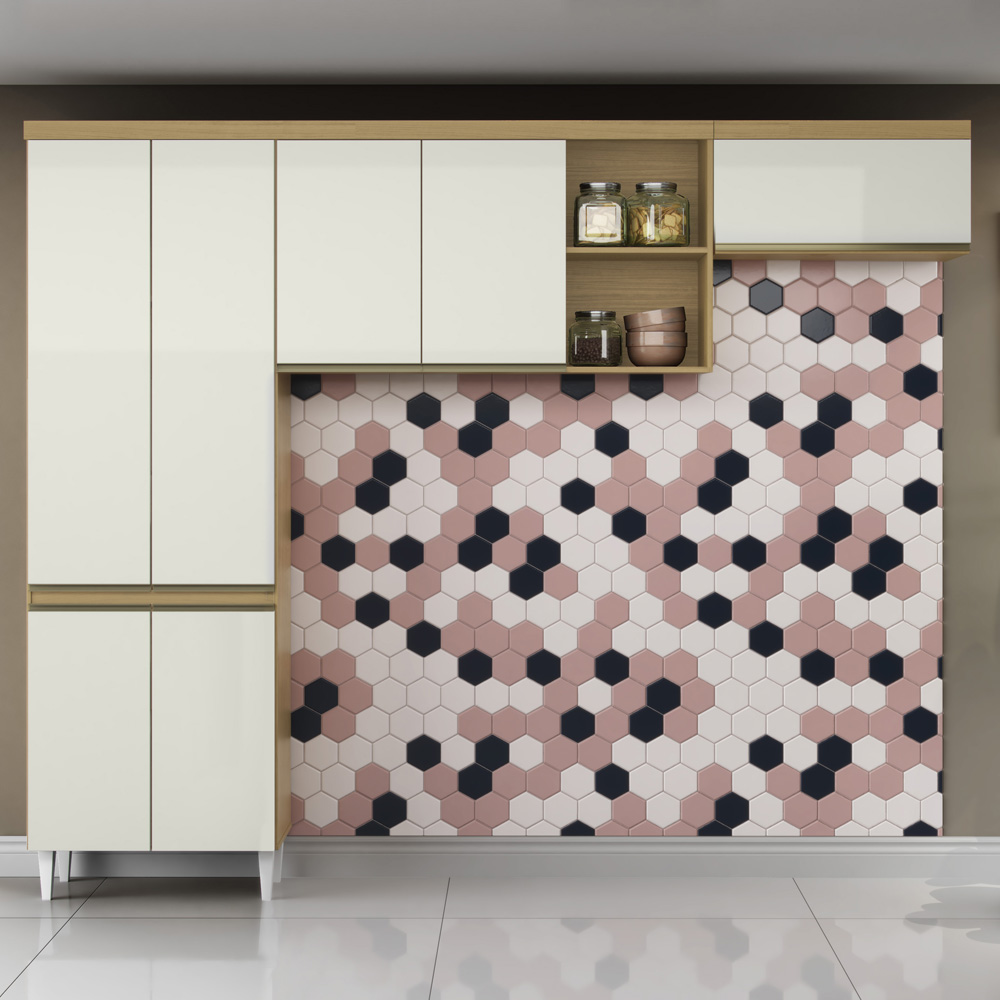 Cozinha Compacta 3 Peças 270cm 2012190 Atacama Off White ARMoveis