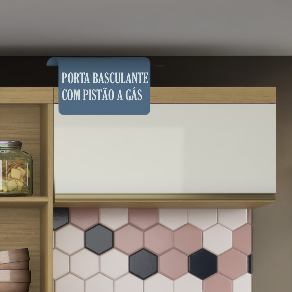 Cozinha Compacta 3 Peças 270cm 2012190 Atacama Off White ARMoveis