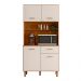 Cozinha Compacta 4P 1G 90 cm Izzi Freijo Off White PLN