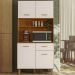 Cozinha Compacta 4P 1G 90 cm Izzi Freijo Off White PLN