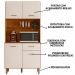 Cozinha Compacta 4P 1G 90 cm Izzi Freijo Off White PLN