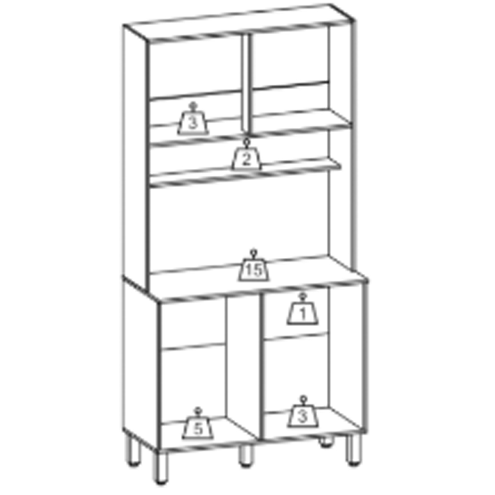 Cozinha Compacta 4P 1G 90 cm Izzi Freijo Off White PLN