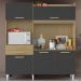 Cozinha Compacta 5 Portas 182cm 2000448 Atacama Grafite ARMoveis