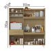 Cozinha Compacta 5 Portas 182cm 2000448 Atacama Grafite ARMoveis
