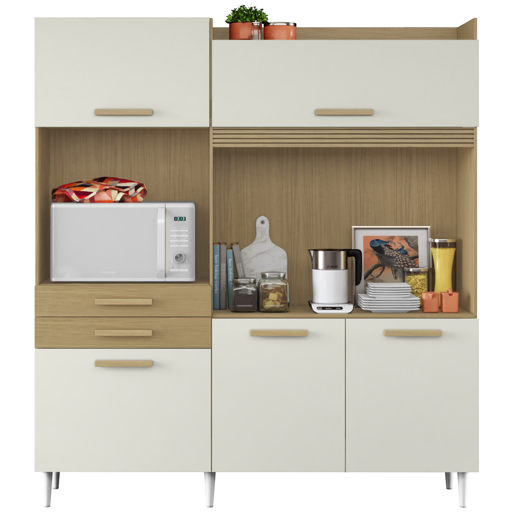 Cozinha Compacta 5 Portas 182cm 2000448 Atacama Off White ARMoveis