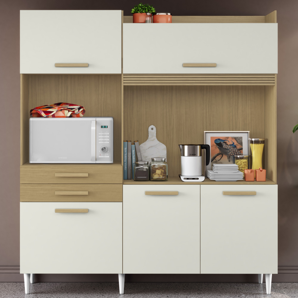 Cozinha Compacta 5 Portas 182cm 2000448 Atacama Off White ARMoveis