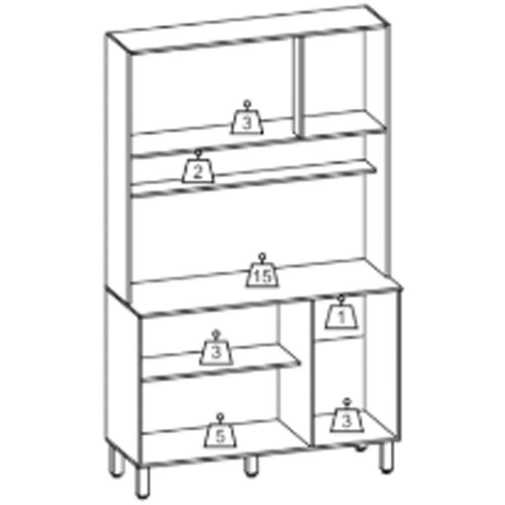 Cozinha Compacta 6P 1G 110 cm Livi Freijo Off White PLN