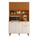 Cozinha Compacta 6P 1G 110 cm Livi Freijo Ripado Off White PLN