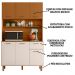 Cozinha Compacta 6P 1G 110 cm Livi Freijo Ripado Off White PLN