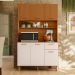 Cozinha Compacta 6P 1G 110 cm Livi Freijo Ripado Off White PLN
