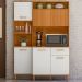 Cozinha Compacta 6P 1G 137 cm Joly Freijo Off White Ripado PLN