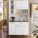 Cozinha Compacta 6P 1G 91 cm Coral Branco PLN
