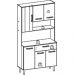 Cozinha Compacta 6P 1G 91 cm Coral Branco Rovere Amendoa PLN