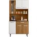 Cozinha Compacta 6P 1G 91 cm Coral Carvalho Branco PLN