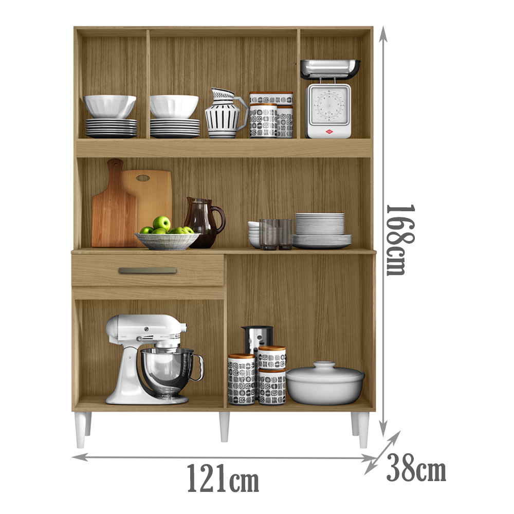 Cozinha Compacta 8 Portas 2001308 Atacama Off White ARMoveis
